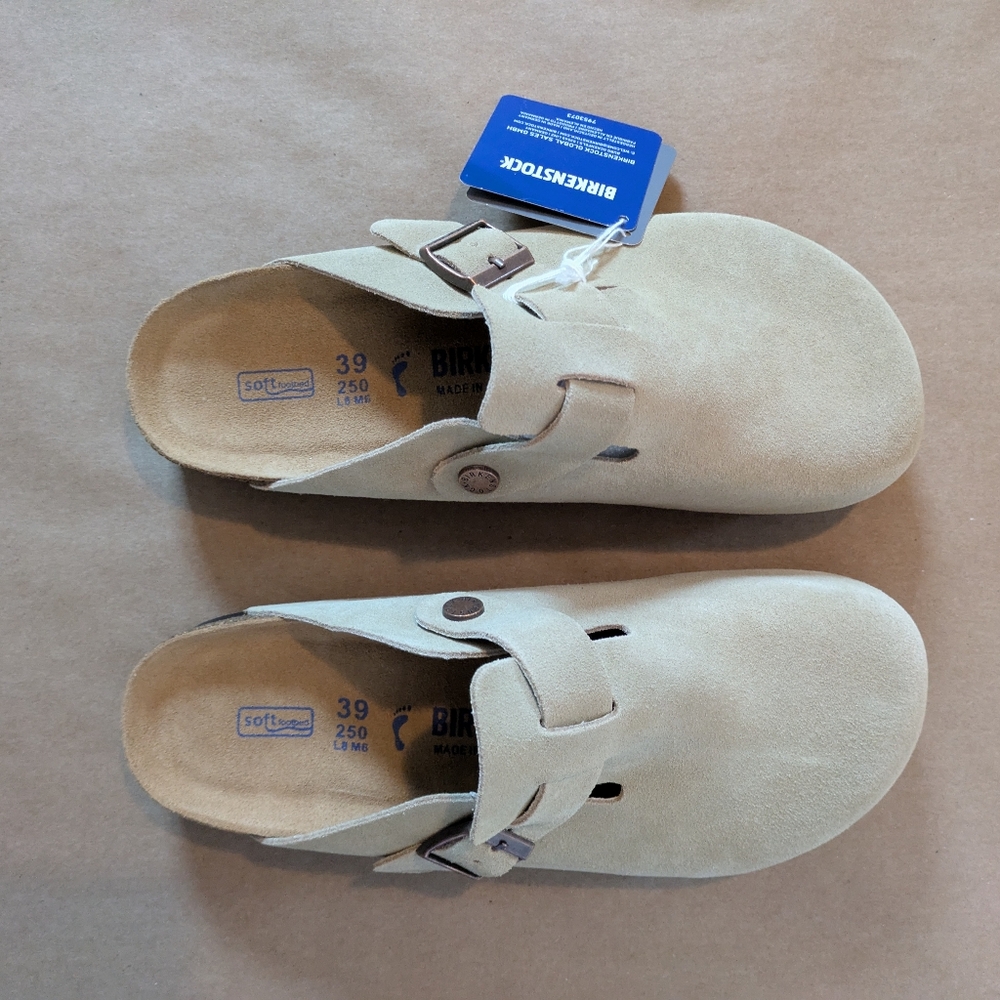 Birkenstock Boston Clog New with Box Size 39 Khaki